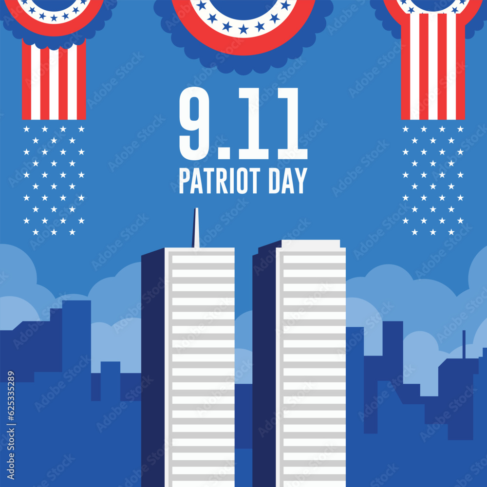 9 11 patriot day flat background template 9 11 patriot day flat background template