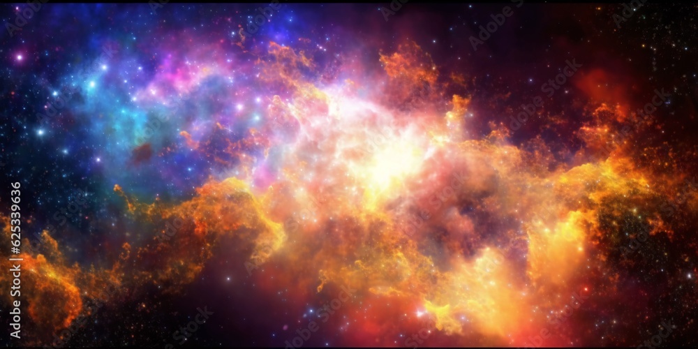Obraz premium Abstract colorful space galaxy cloud nebula. Universe science astronomy. Supernova background wallpaper