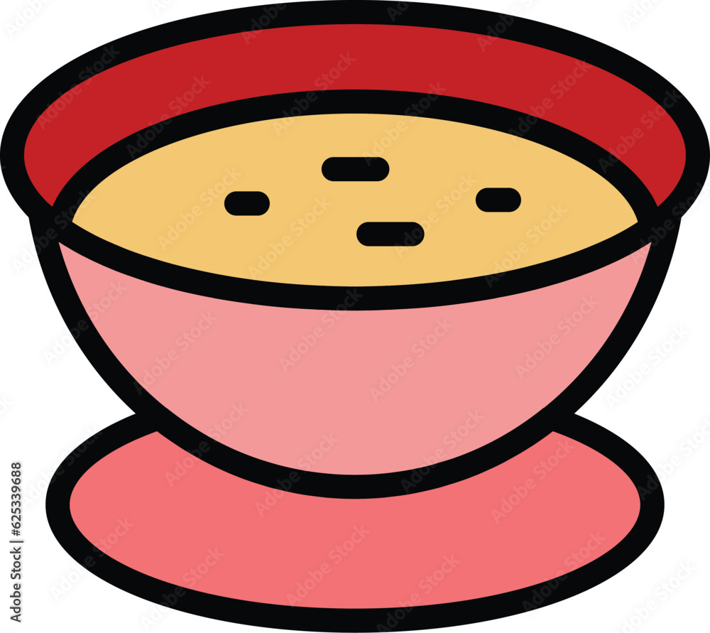 Thick cream soup icon outline vector. Hot lunch. Pumpkin dish color flat Thick cream soup icon outline vector. Hot lunch. Pumpkin dish color flat