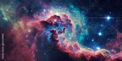 Abstract colorful space galaxy cloud nebula. Universe science astronomy. Supernova background wallpaper