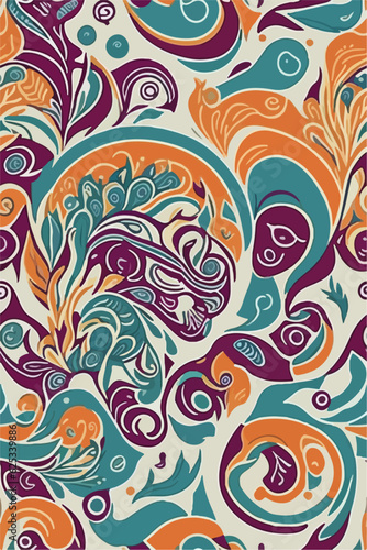 Decorative Swirling Vector Backgrounds © valenia