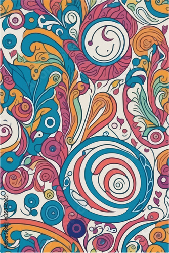 Geometric Swirl Pattern Graphic Art