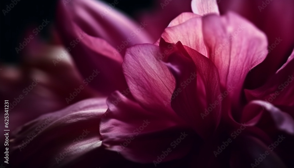 Vibrant tulip blossom showcases fragility and elegance in nature design generated by AI Vibrant tulip blossom showcases fragility and elegance in nature design generated by AI