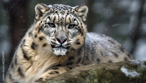 Bengal tiger  snow leopard  and jaguar majestic big cats generated by AI