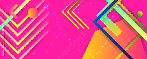 New Trend 2023 Geometric Glitter Pink Barbie style Luxury golden line background in 3d abstract style. Illustration from vector about modern template deluxe design