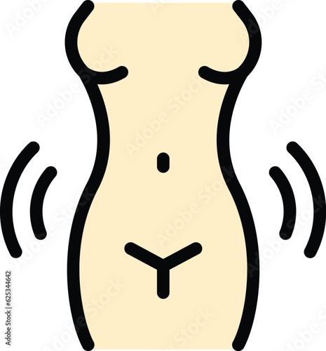 Pregnancy icon outline vector. Pregnant woman. Expecting baby color flat