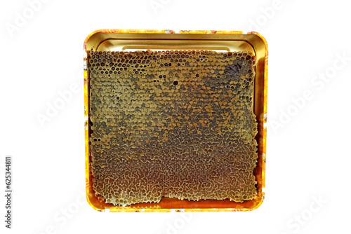 honeycomb in the package removed from the beehive