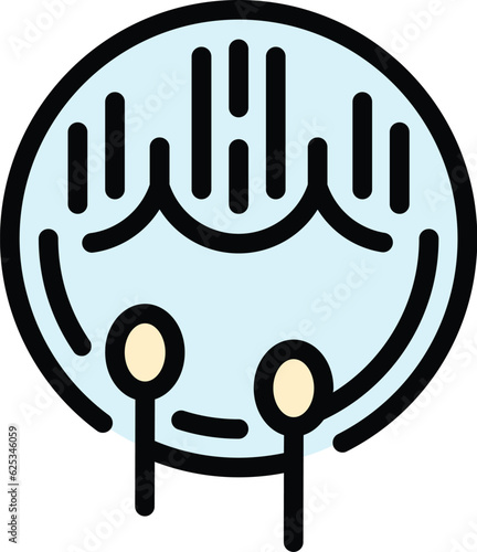 Gynecology analysis icon outline vector. Check health. Uterus test color flat
