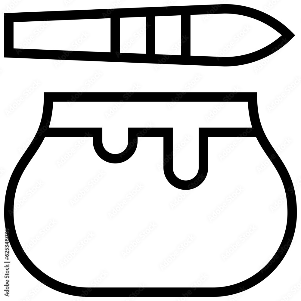 paint icon. A single symbol with an outline style