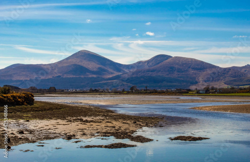 View of Slieve Donard and the Mourne Mountains taken from Dundrum Bay photo