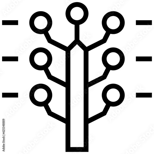 phylogenetic icon. A single symbol with an outline style photo