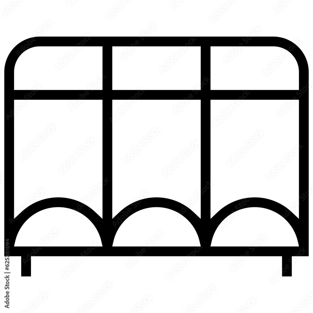 recycling container icon. A single symbol with an outline style Stock ...