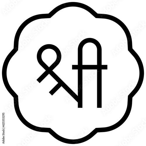 shree icon. A single symbol with an outline style photo