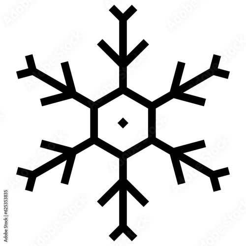 snowflake icon. A single symbol with an outline style