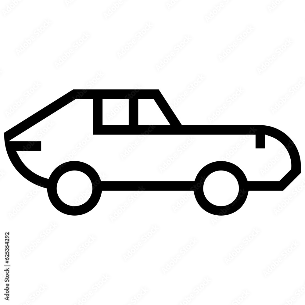sport car icon. A single symbol with an outline style