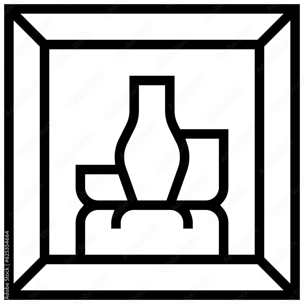 still life icon. A single symbol with an outline style