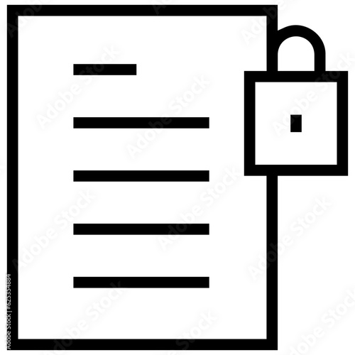 summary secret icon. A single symbol with an outline style photo