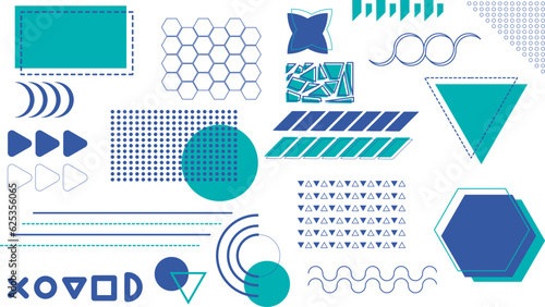 Formas y recursos graficos geometricos y abstractos en vector 