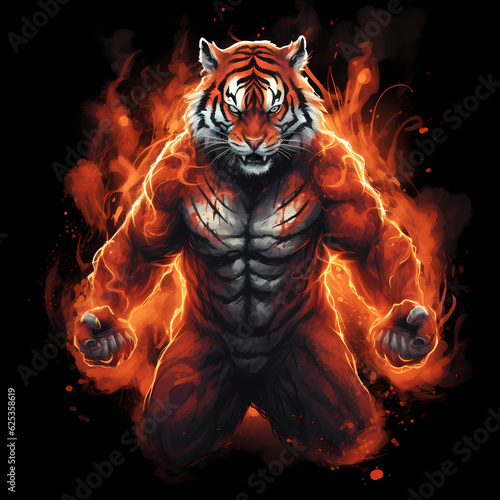 Tiger with Strong Muscle