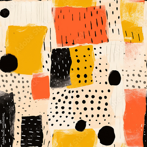 Seamless pattern abstract with polka dots 