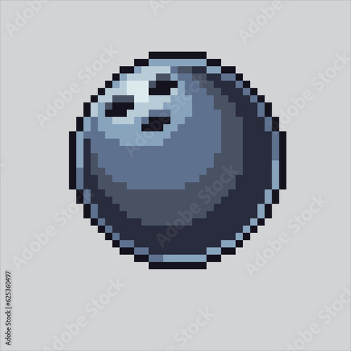 Pixel art illustration Bowling Ball. Pixelated Bowling Ball. Sports Bowling Ball icon pixelated for the pixel art game and icon for website and video game. old school retro.