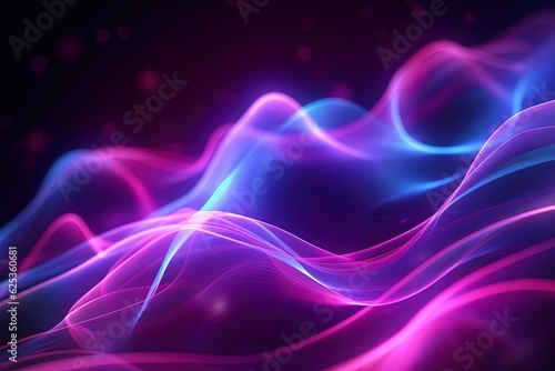 abstract futuristic background with pink blue glowing neon moving high speed wave lines and bokeh lights. Data transfer concept Fantastic wallpaper