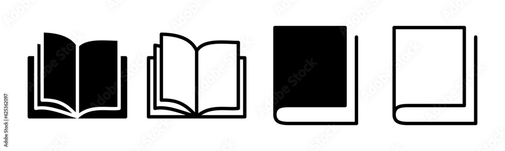 Book icon set illustration. open book sign and symbol. ebook icon Book icon set illustration. open book sign and symbol. ebook icon