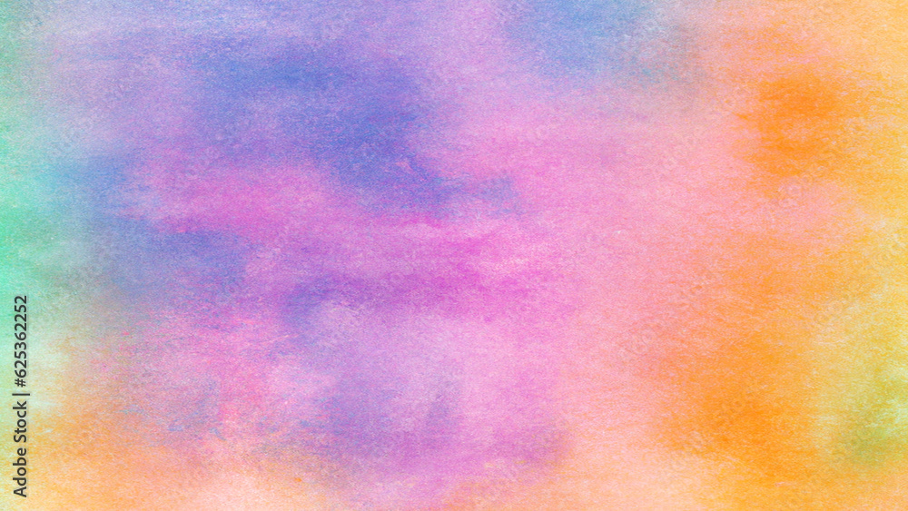 Watercolor pastel background. aquarelle colorful stains on paper ai generated.