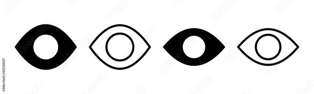 Eye icon set illustration. Eye sign and symbol. Look and Vision icon. Eye icon set illustration. Eye sign and symbol. Look and Vision icon.