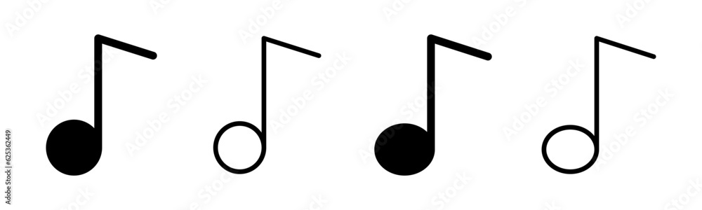 Music icon set illustration. note music sign and symbol Music icon set illustration. note music sign and symbol