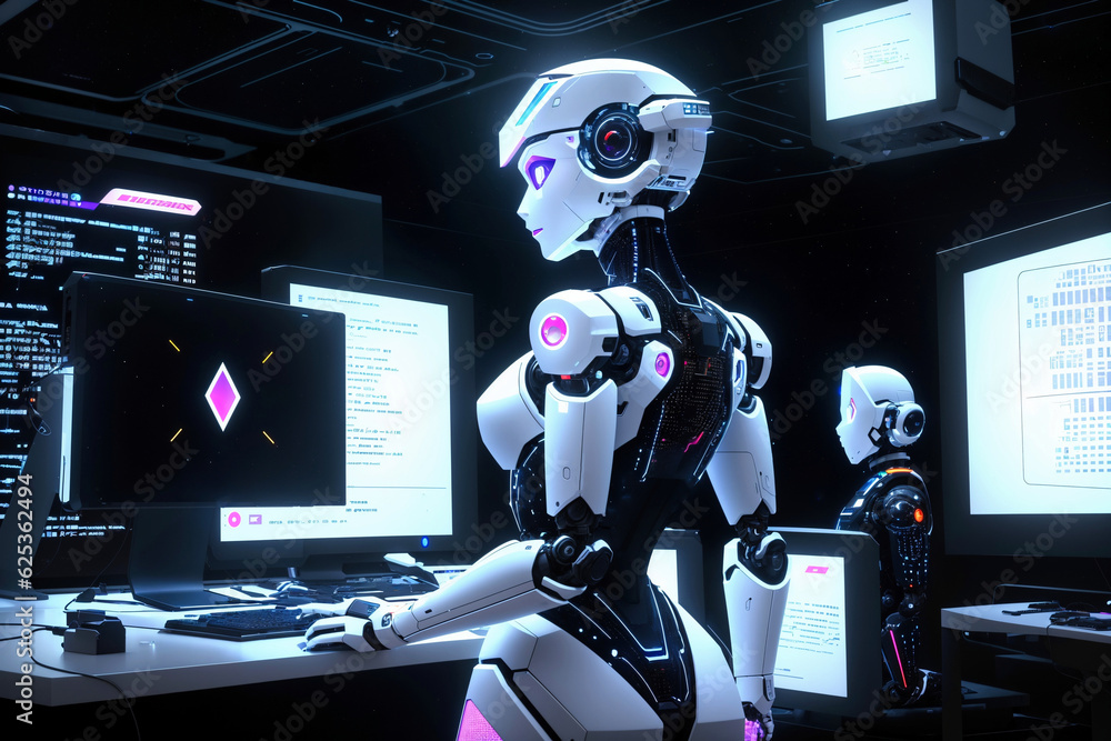 Futuristic Robot Scenarios - Artificial Intelligence Concepts Futuristic Robot Scenarios - Artificial Intelligence Concepts