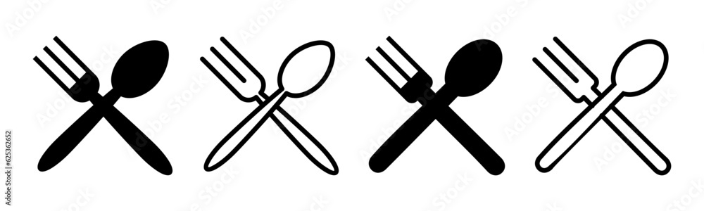 spoon and fork icon set illustration. spoon, fork and knife icon vector. restaurant sign and symbol spoon and fork icon set illustration. spoon, fork and knife icon vector. restaurant sign and symbol