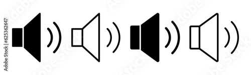 Speaker icon set illustration. volume sign and symbol. loudspeaker icon. sound symbol