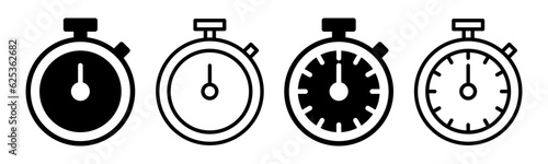 Free Download stopwatch icon set illustration. Timer sign and symbol. Countdown icon. Period of time - GFXLoad