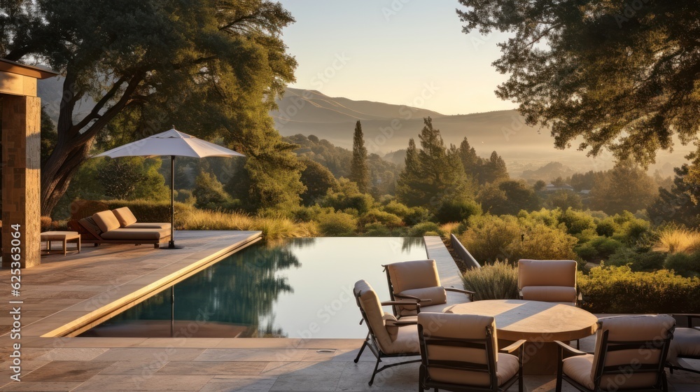 Fototapeta premium Luxurious villa in the heart of Napa Valley, California