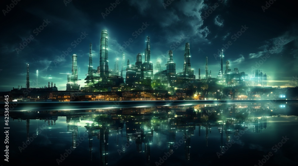 An abstract industrial background. Generative AI. An abstract industrial background. Generative AI.