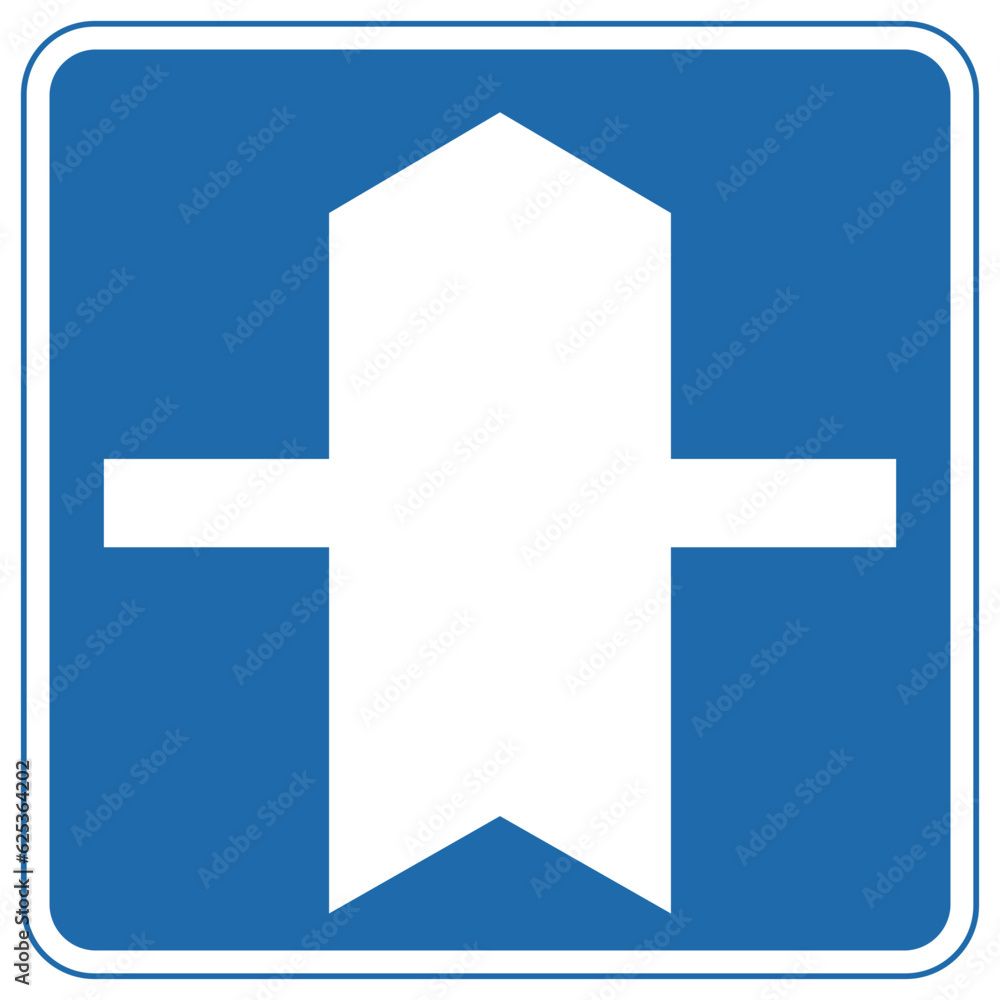 Obraz premium 道路標識、指示標識、優先道路