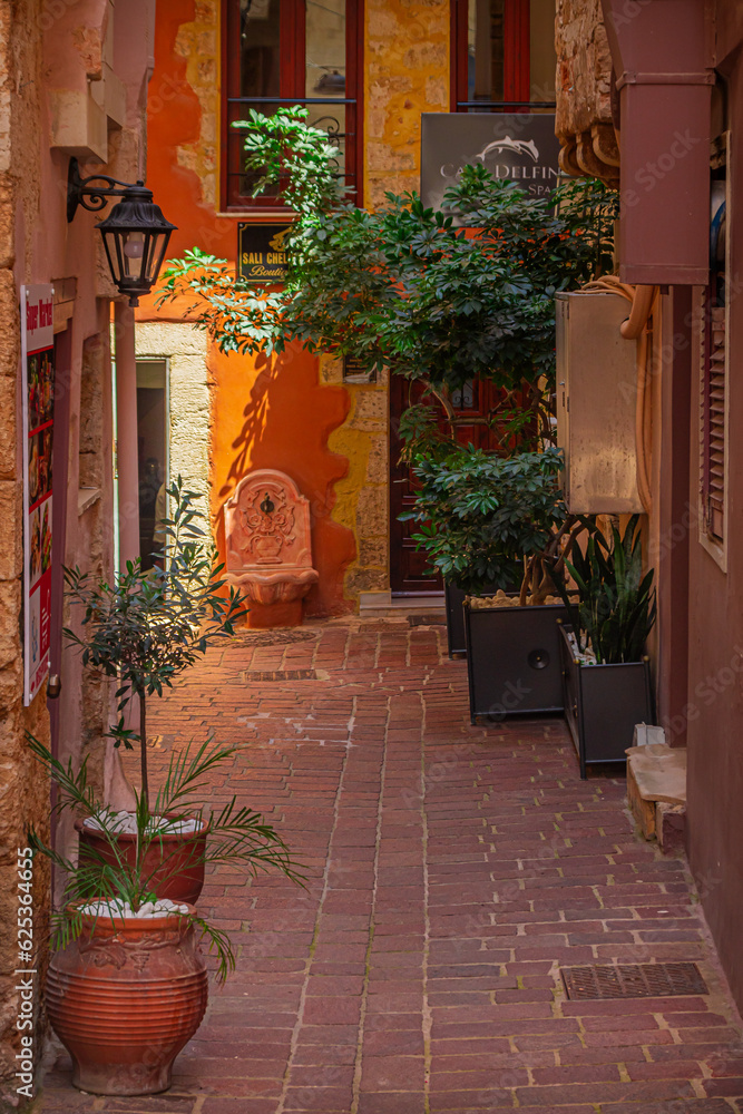 street in the town of Chania
