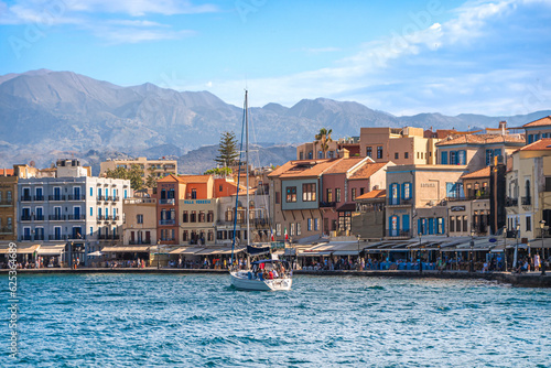 view of the town of Chania, Crete photo