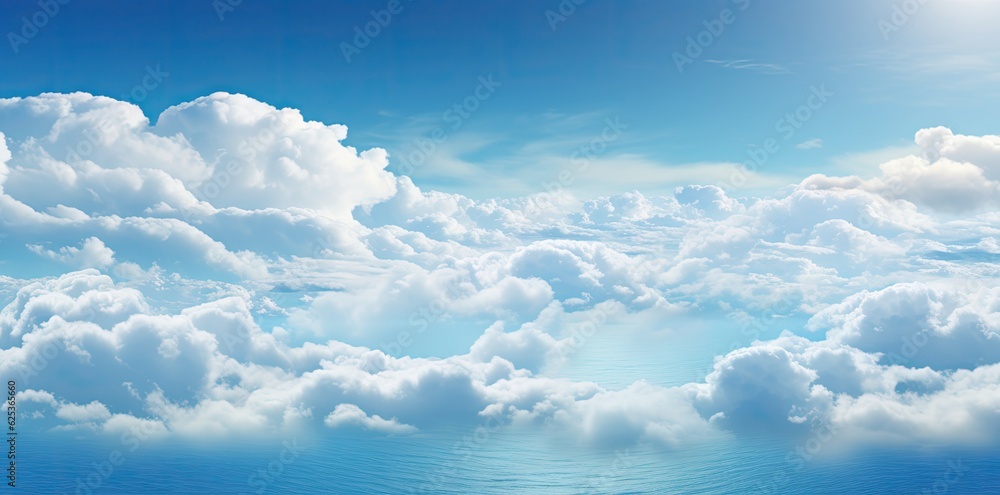 Blue sky and clouds background. Generative AI Blue sky and clouds background. Generative AI
