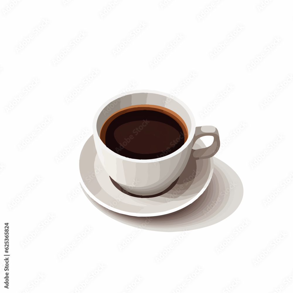 A cup of coffee with saucer on a table A cup of coffee with saucer on a table