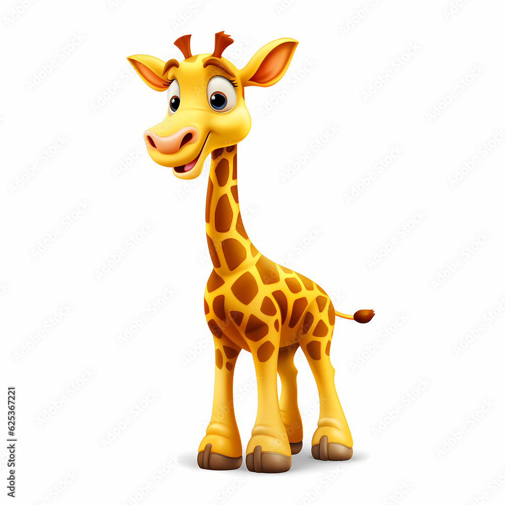 Giraffe on White Giraffe on White
