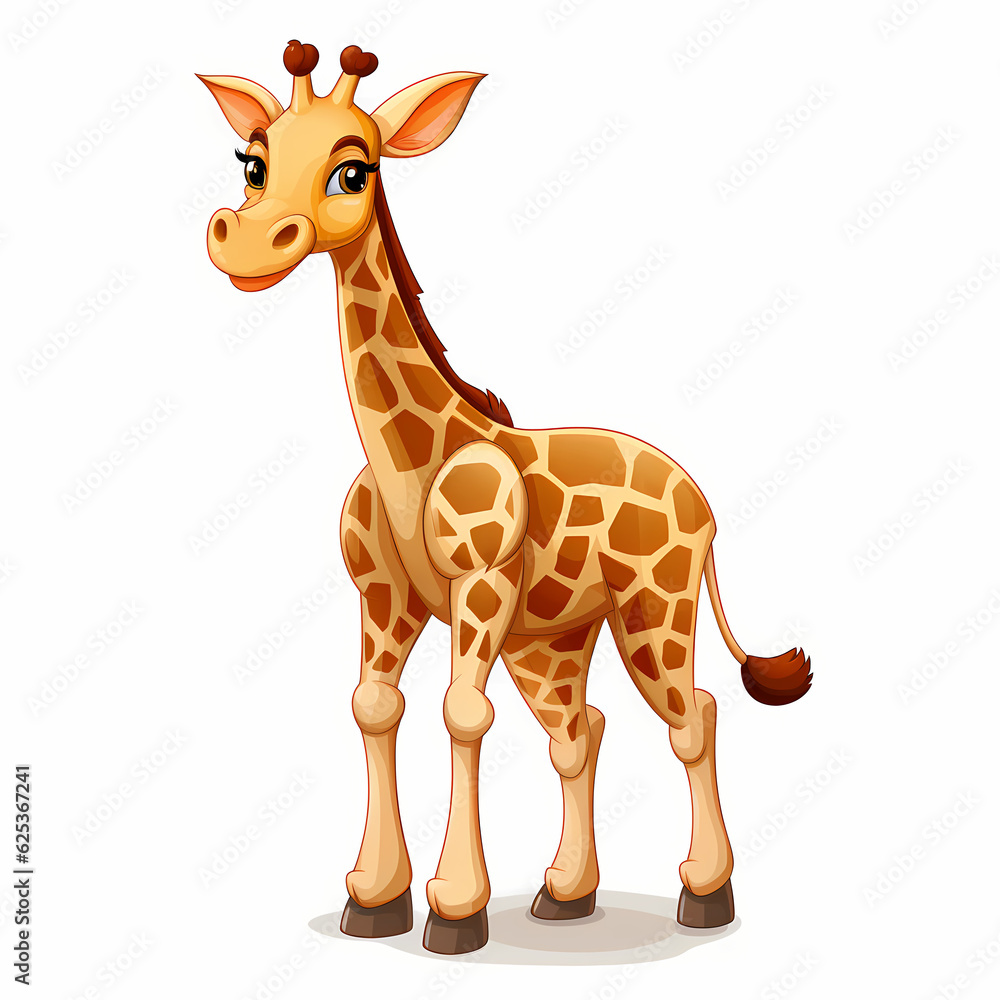 Giraffe on White