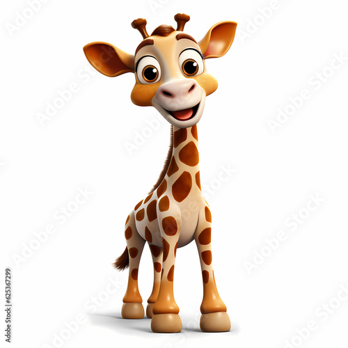 Giraffe on White