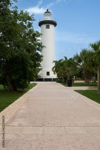 lighthouse on the coast of town called Ricon in Puerto Rico.  photo