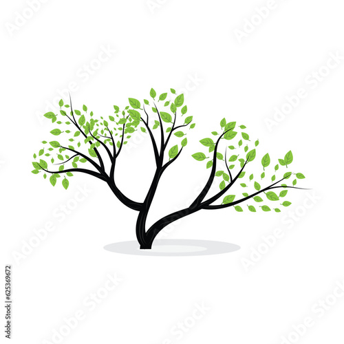 Bonsai Tree Logo. Simple Minimalist Silhouette Design, Plant Vector, Icon Illustration Element