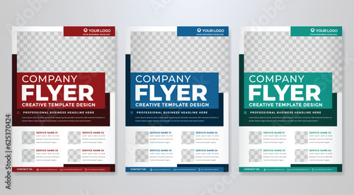 business flyer template with minimalist layout and modern style use for promotion kit and product publication