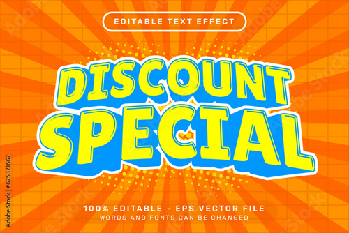 discount sale 3d text effect and editable text effect