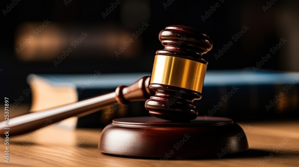 Justice Served, Powerful Gavel and Book Symbolizing Legal Authority Justice Served, Powerful Gavel and Book Symbolizing Legal Authority