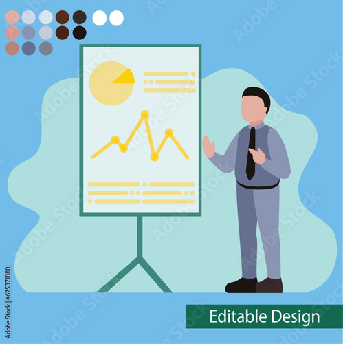 Illustration Vector work presentation regarding 